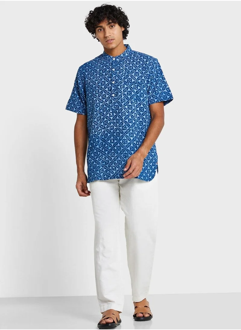 Fabindia Printed Mid Placket Shirt