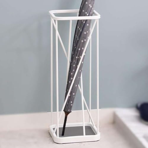Decorlay Metal Umbrella Stand for Entryway – Umbrella, Canes, Sticks Rack Holder for Wet Umbrellas, Dampness & Monsoon Weather (Black) (White) - Image 1