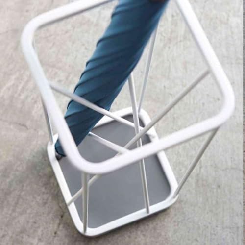 Decorlay Metal Umbrella Stand for Entryway – Umbrella, Canes, Sticks Rack Holder for Wet Umbrellas, Dampness & Monsoon Weather (Black) (White) - Image 3