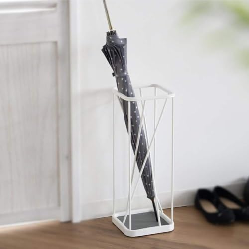 Decorlay Metal Umbrella Stand for Entryway – Umbrella, Canes, Sticks Rack Holder for Wet Umbrellas, Dampness & Monsoon Weather (Black) (White) - Image 4