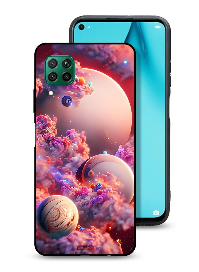 Tolwak Huawei P40 lite 4G Protective Case Cover Clouds Abstract Art - Image 1