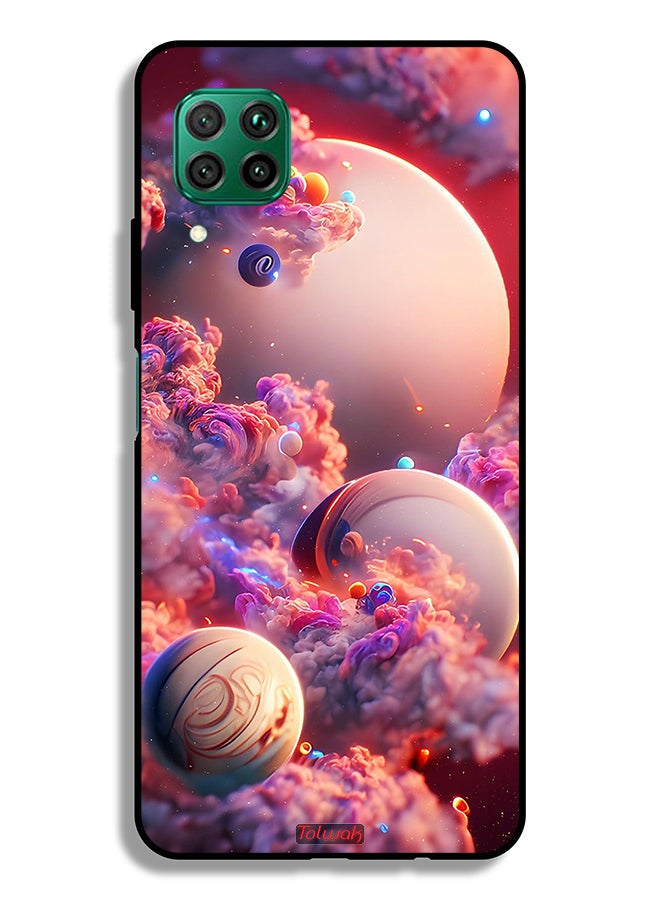 Tolwak Huawei P40 lite 4G Protective Case Cover Clouds Abstract Art - Image 2