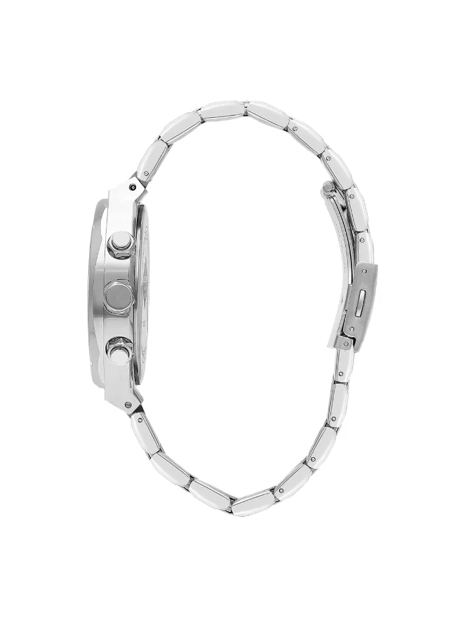 Lee Cooper Men's Watch, Multi Function Display and Metal Strap - LC07959.300, Silver
