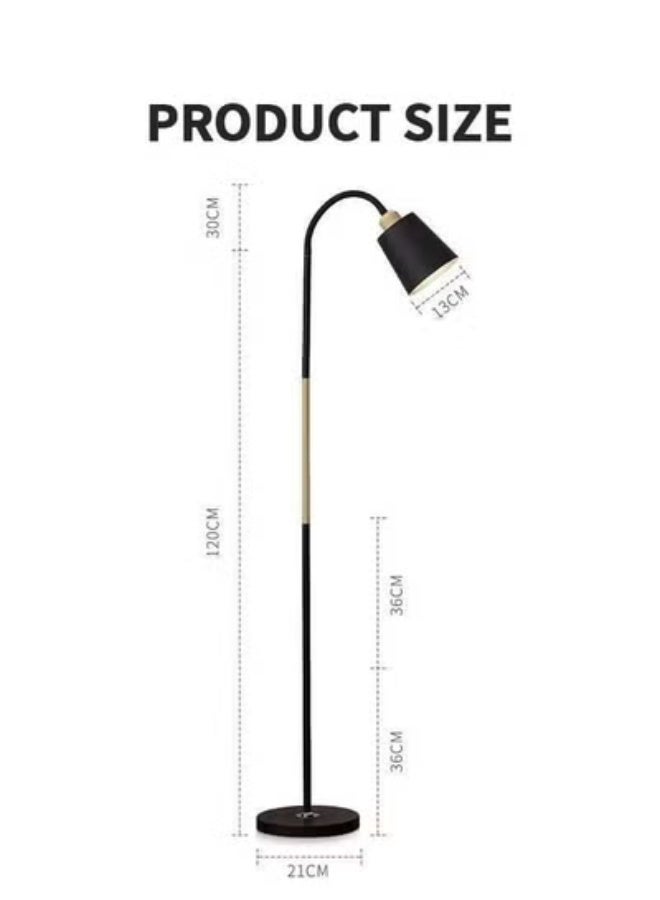 Beauenty Floor Lamps Nordic Modern Elegant Floor Lamp Pleated Cloth Cover Standing Light With E27 12W Blub for Bedroom Living Room Office Black 120 cm - Image 5