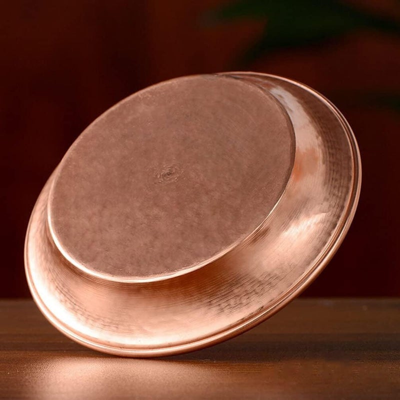PRETYZOOM Copper Offering Bowl Vintage Hammered Serving Tray Tibetan Holy Water Bowl Buddha Worship Smudging Bowl Altar Decoration 10cm 19ENWB3FN99P6Y38G1869S16 - Image 2