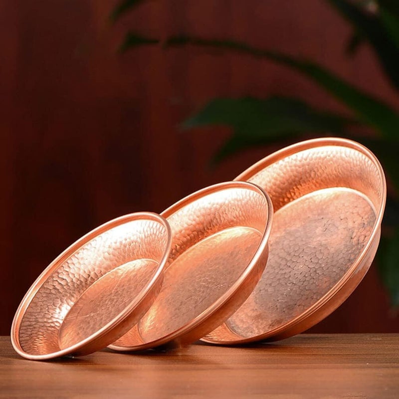 PRETYZOOM Copper Offering Bowl Vintage Hammered Serving Tray Tibetan Holy Water Bowl Buddha Worship Smudging Bowl Altar Decoration 10cm 19ENWB3FN99P6Y38G1869S16 - Image 3