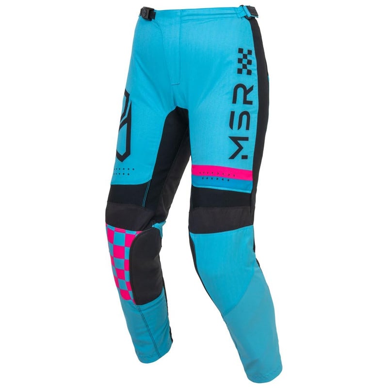 MSR Women's Nova Dirt Bike Motocross MTB Pants Size 3/4 Blue/Pink - Image 1