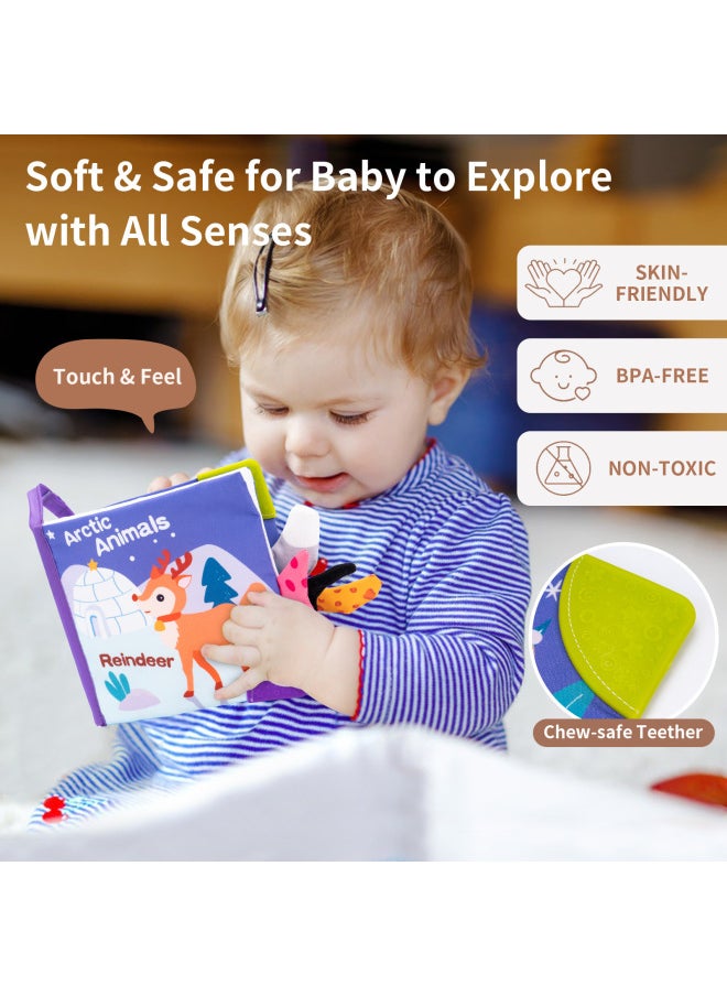 null - Baby Tail Cloth Book Baby Development Brain Tear Not Ripe Sound Paper Three-dimensional Early Teaching Educational Toys-Colour:6919-4 - Image 1