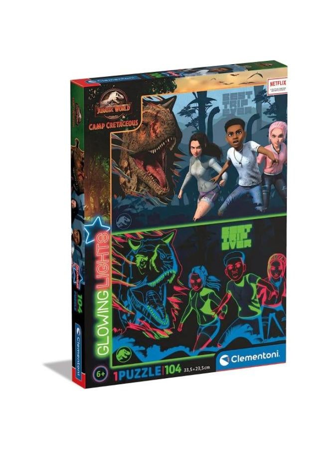 كلمينتوني 104 قطعة Jigsaw Puzzle - Glowing - JW Camp - Image 1