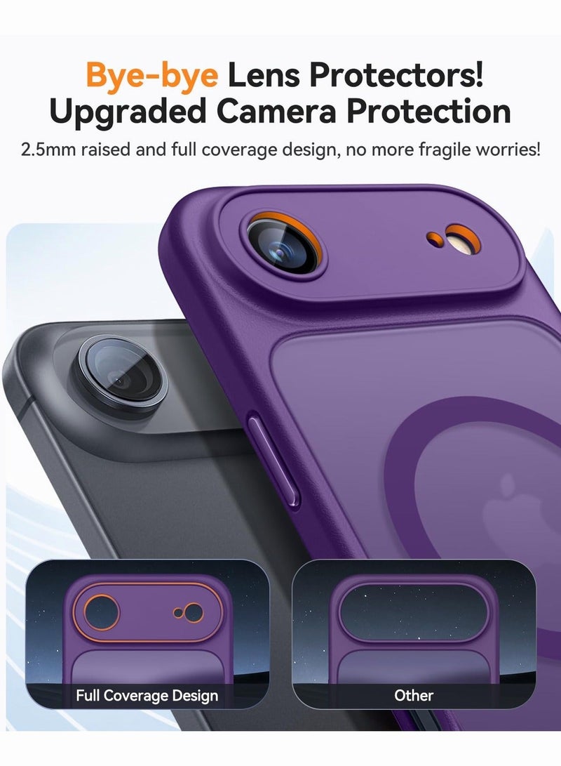 SOKAD MagSafe Matte Purple Case for iPhone Air, Full Camera Protection - Image 3