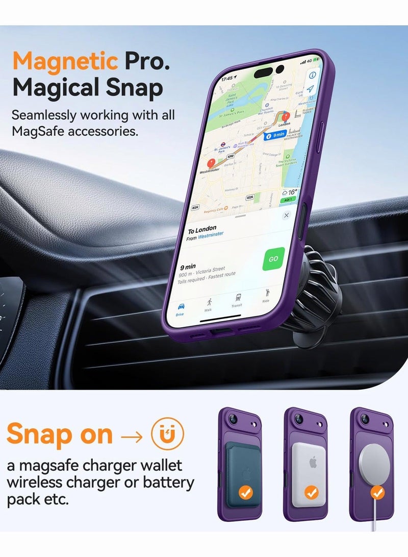 SOKAD MagSafe Matte Purple Case for iPhone Air, Full Camera Protection - Image 5