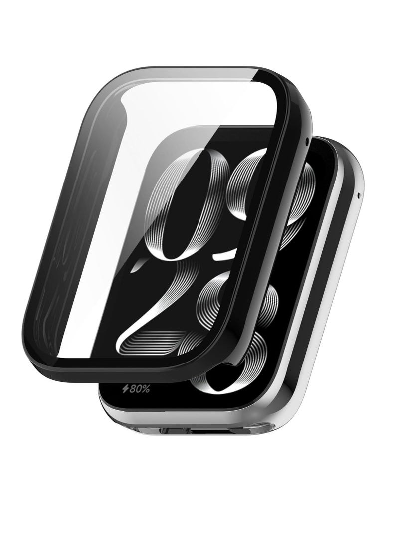 Tempered Glass tbu Cover for Xiaomi Mi Band 8 Pro Full Coverage Protective Bumper Case Screen Protector Accessories (black) - Image 1