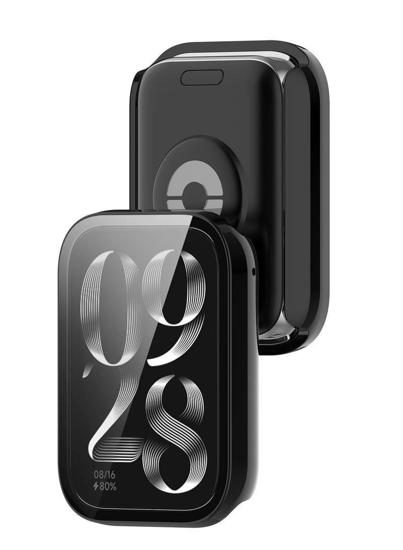 Tempered Glass tbu Cover for Xiaomi Mi Band 8 Pro Full Coverage Protective Bumper Case Screen Protector Accessories (black) - Image 2