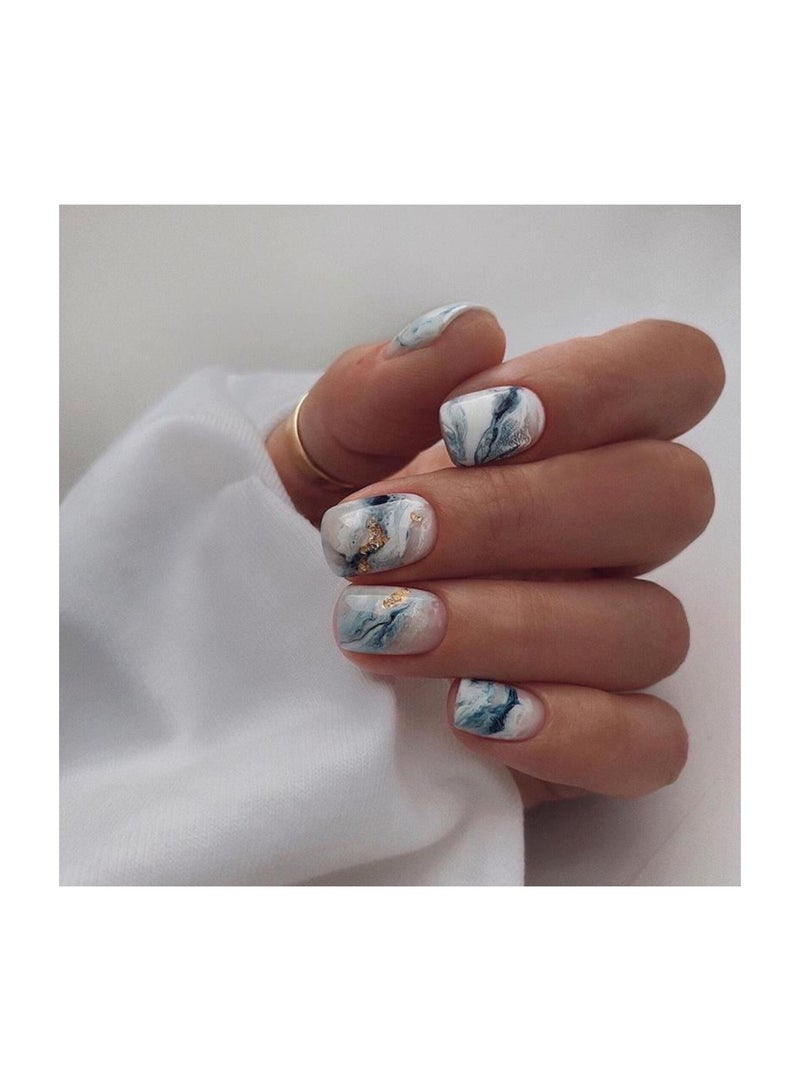 مجموعة أظافر صناعية من الأكريليك مكونة من 24 قطعة - Image 1