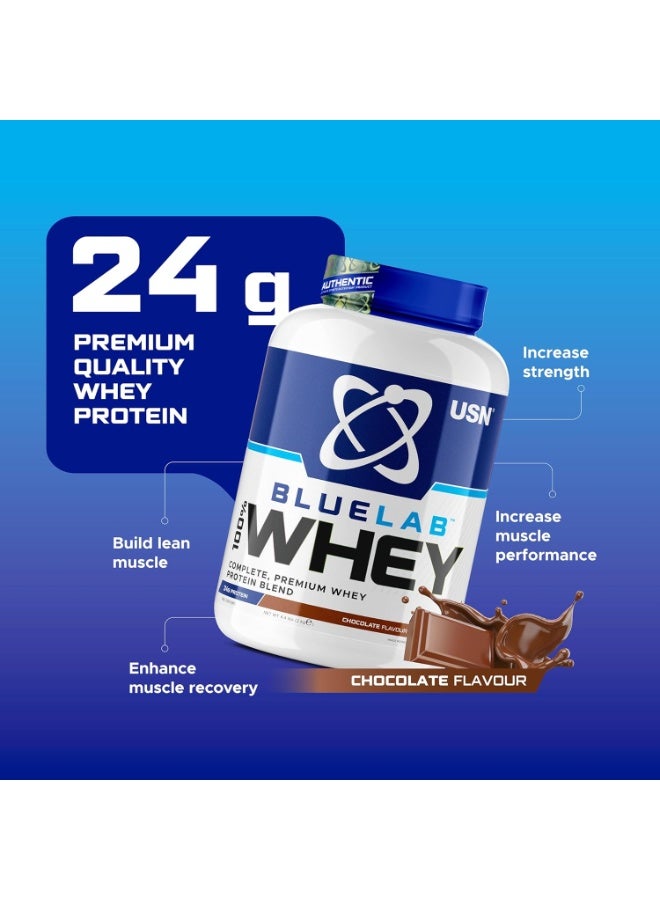 يو إس إن بلو لاب 100% واي بروتين بريميوم بنكهة الشوكولاتة 2 كجم – 45.2 جم بروتين لدعم العضلات - Image 5