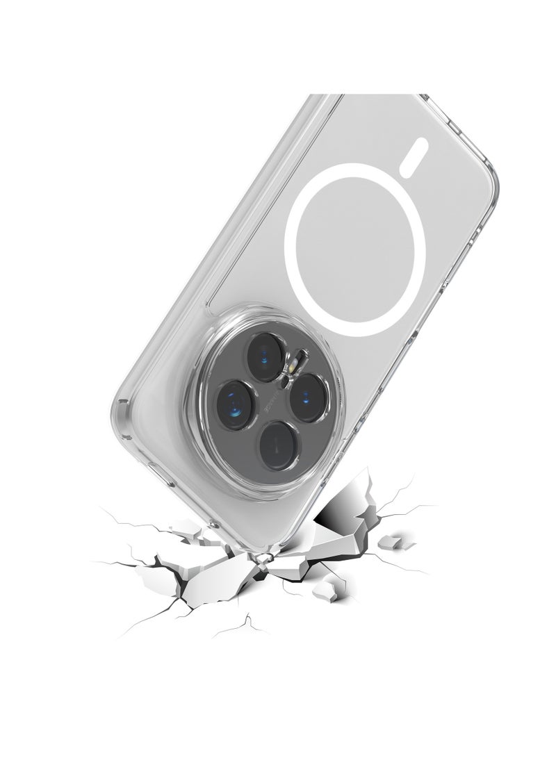 عام مُصمم خصيصاً لهاتف Honor Magic8 Pro - يتميز بتصميم شفاف مع تثبيت مغناطيسي، ويوفر حماية كاملة من السقوط والصدمات عبر إطار واقٍ - Image 3