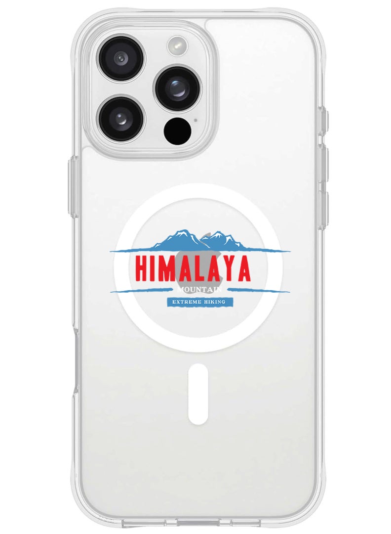 Theodor iPhone 16 Pro Max Magsafe Magnetic Case for iPhone Compatible with Wireless Charging, Shockproof Phone Bumper Cover - Himalaya extreme hiking - Image 1