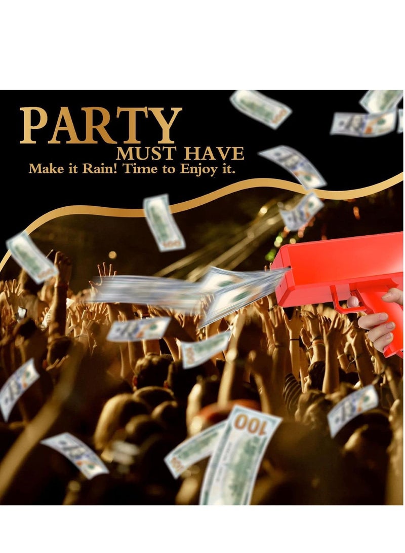 Sopu Make it Rain Money Gun Paper Playing Spary Money Toy Gun, Prop Money Gun Cash Gun Toy Party Supplies (Passion Red)  - Image 4