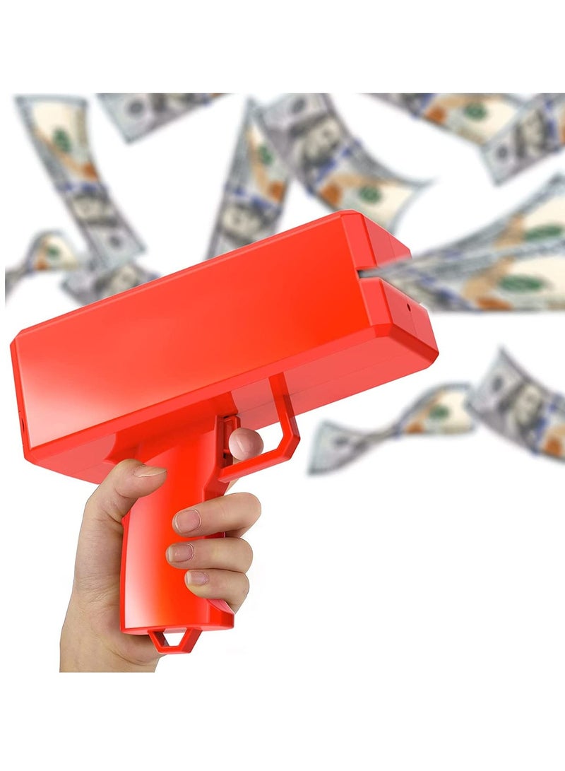 Sopu Make it Rain Money Gun Paper Playing Spary Money Toy Gun, Prop Money Gun Cash Gun Toy Party Supplies (Passion Red)  - Image 1