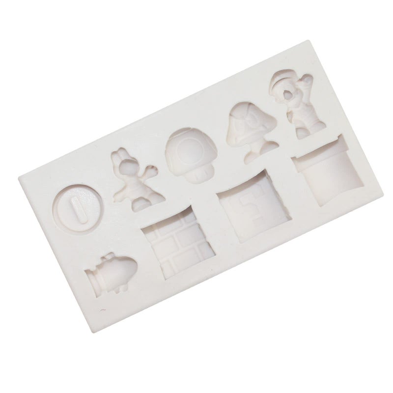 Yedadone 9-Cavity Super Mario Silicone Fondant Molds Silicone Cartoon Chocolate Candy Mold Cookie Gum Paste Mold Cake Decorating Mold for Cake Decorating Chocolate Making - Image 1