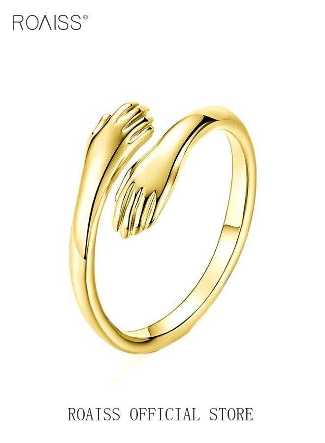 roaiss Finger Ring Hug Shape Adjustable Size - Image 1