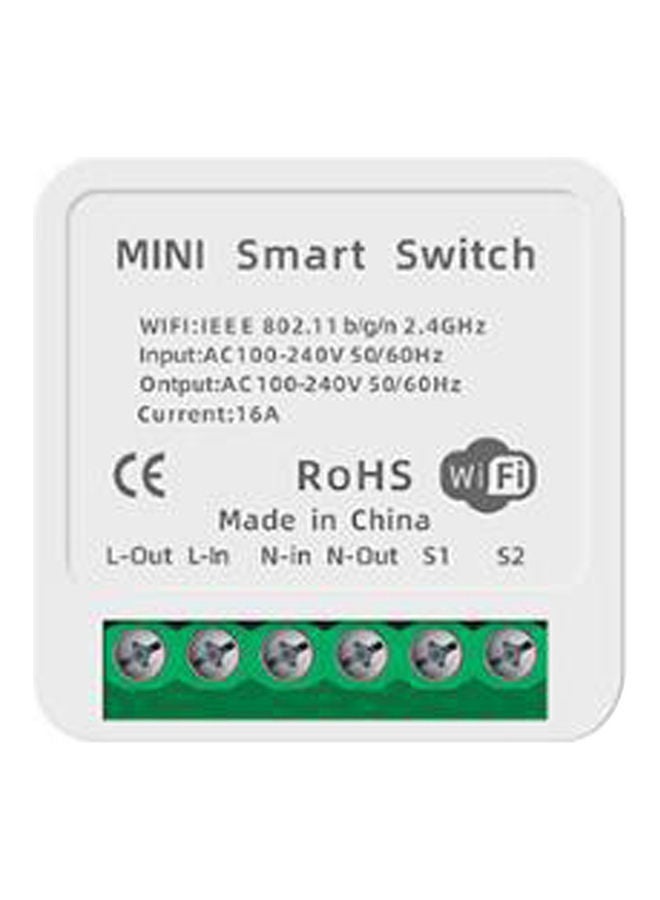 NIBEMINENT WiFi APP Control Mini Smart Switch White  - Image 1