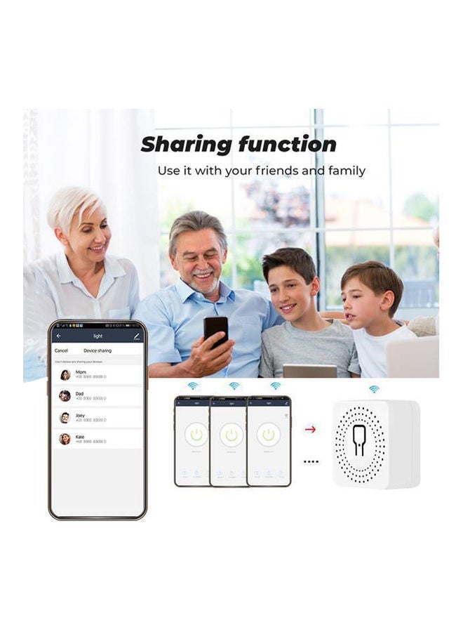 NIBEMINENT WiFi APP Control Mini Smart Switch White  - Image 3