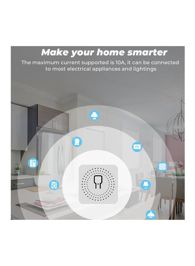 NIBEMINENT WiFi APP Control Mini Smart Switch White  - Image 2