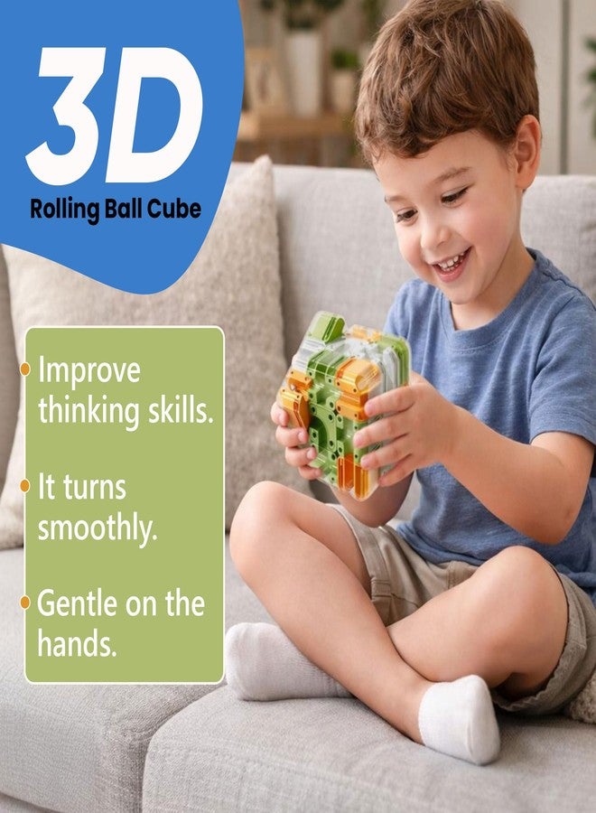 BeepWell 3D Rolling Ball Maze Cube Puzzle – Interactive Maze Cube Game for Kids & Adults, Stress Relief Puzzle Cube, Educational 3D Puzzle Toy for Kids 5–12, Teen Boys & Girls Gift - Image 2
