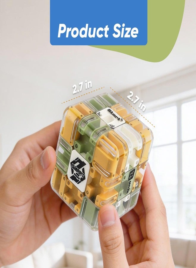 BeepWell 3D Rolling Ball Maze Cube Puzzle – Interactive Maze Cube Game for Kids & Adults, Stress Relief Puzzle Cube, Educational 3D Puzzle Toy for Kids 5–12, Teen Boys & Girls Gift - Image 3