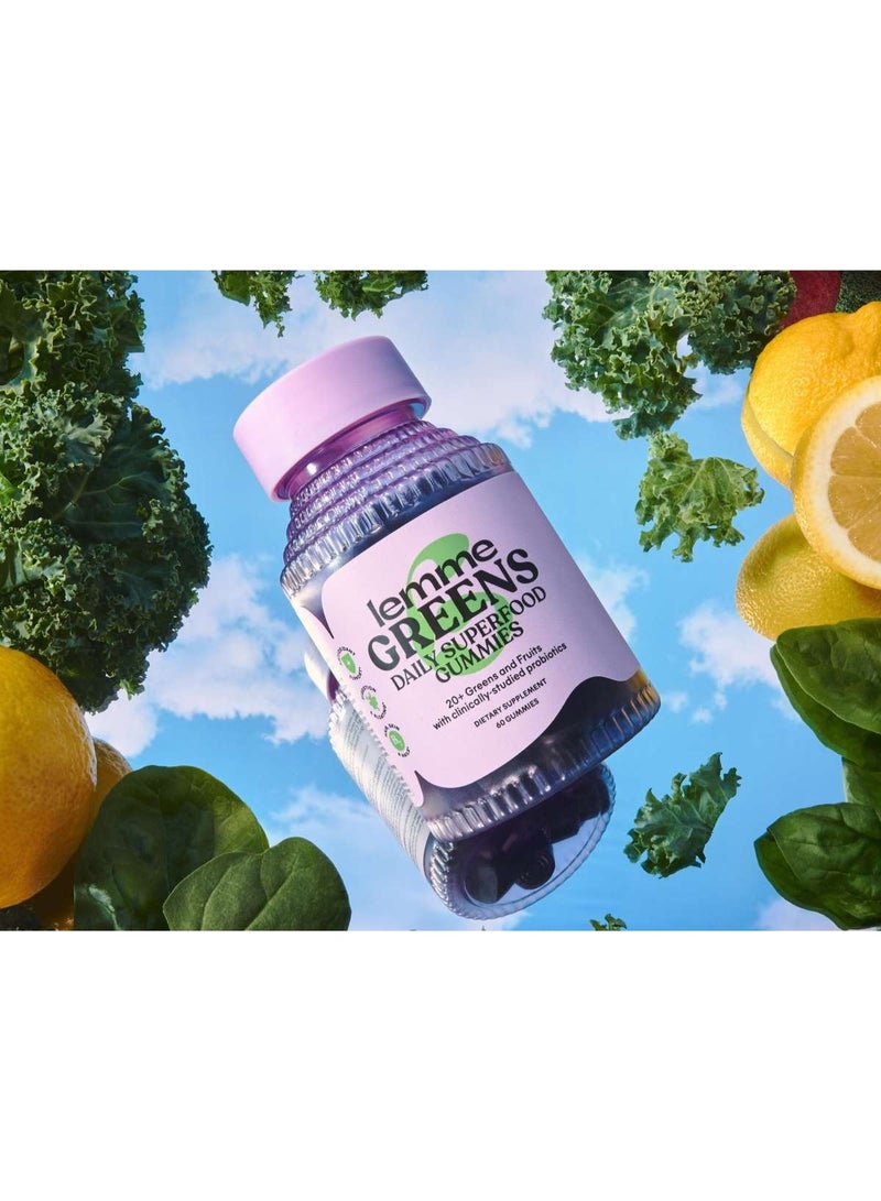 Lemme, Greens, Daily Superfood Gummies, Berries & Greens, 60 Gummies - Image 2