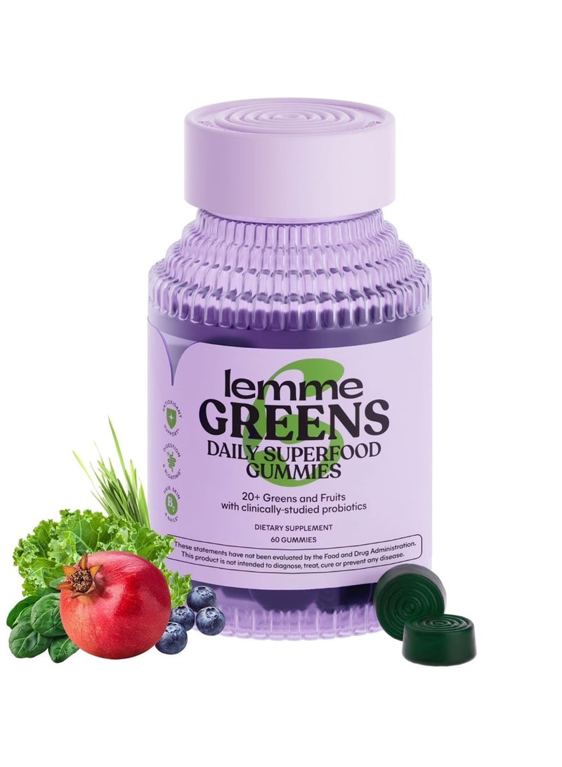 Lemme, Greens, Daily Superfood Gummies, Berries & Greens, 60 Gummies - Image 3