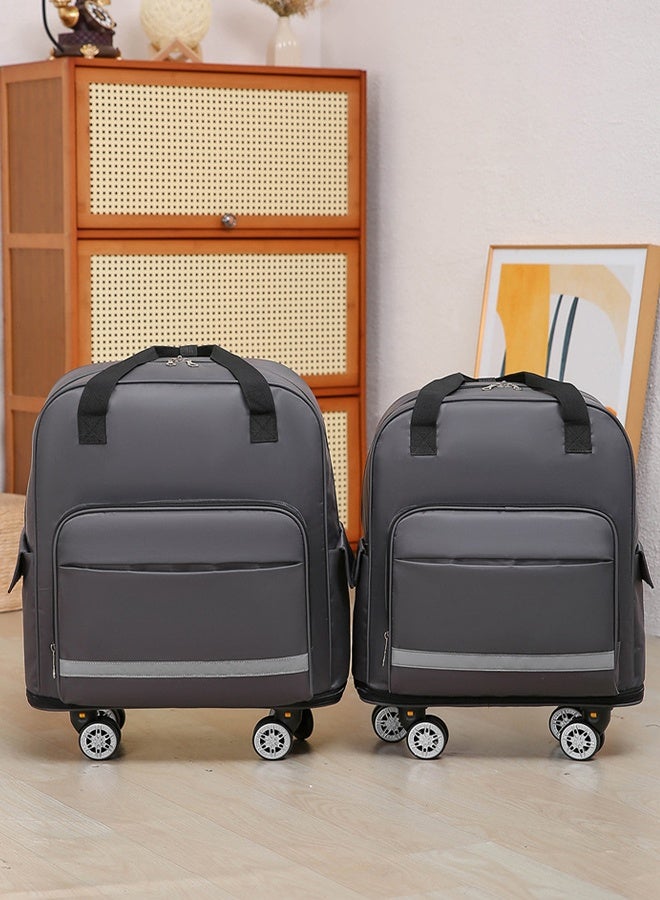 DUNISO Rolling Duffel Bag with Wheels, Foldable Expandable Luggage Bag with Reflective strips, Lightweight Carry on Bag for Men and Women, Family Suitcase with Shoulder Straps and Detachable Wheels for Travel Sports Camping - Image 5