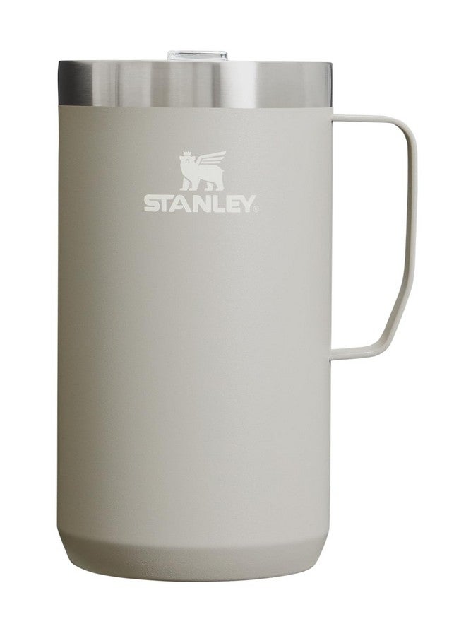 Stanley Stanley Stay-Hot Camp Mug 24 oz | Press Fit Drink Through Lid | Cup for Coffee, Tea and Drinks | Insulated Stainless Steel Coffee Mug | BPA-Free | Ash 2.0 - Image 1