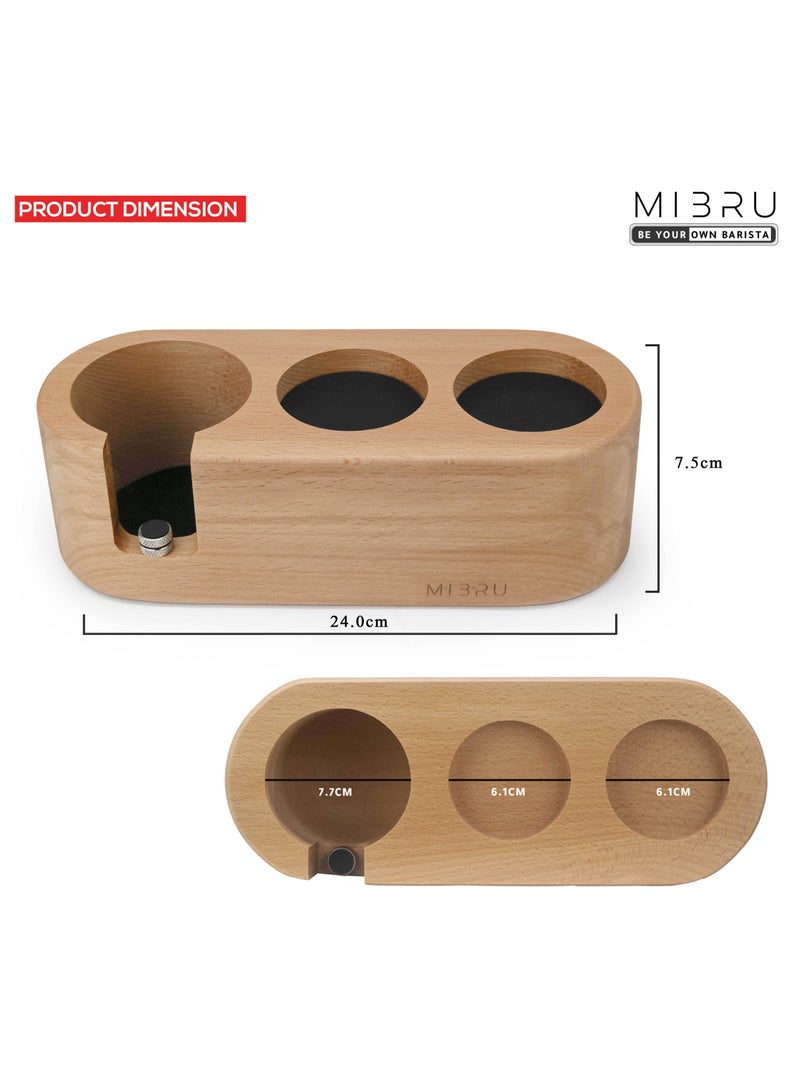MIBRU Coffee Tamping Base Wooden Trible Suitable for Specialty Compatible Replacement Part Espresso Making 58mm  - Image 3