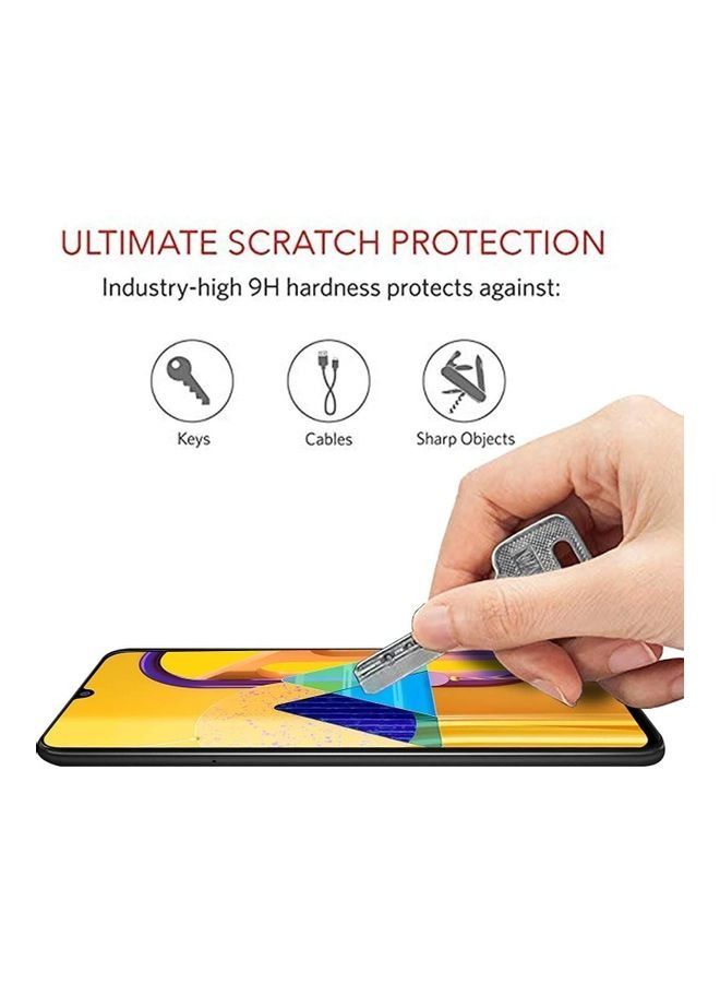 Tempered Glass Screen Protector For Samsung Galaxy A31/M31 Clear/Black - Image 2