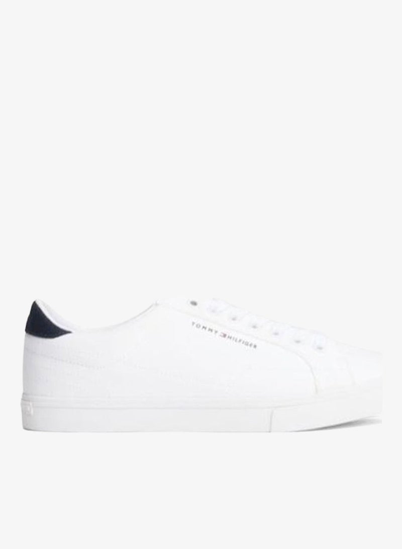 TOMMY HILFIGER Canvas Embossed Trainers - Image 1