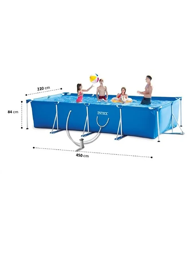 INTEX Rectangular Rustproof Frame Pool Set Blue 7127 L
