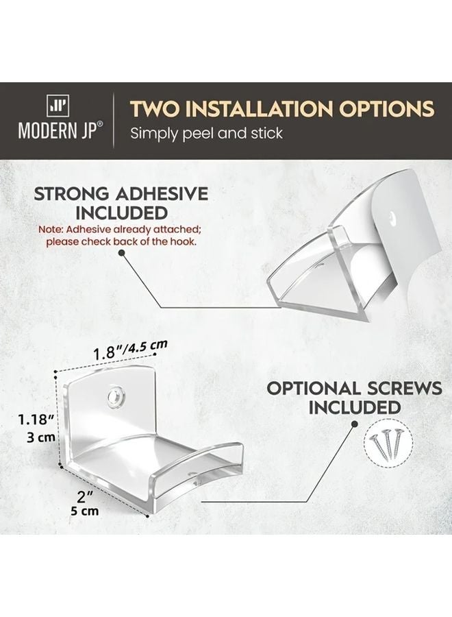 Black Baseball Cap Hooks 12PCS Strong Wall Mounted Hat Organizer - Image 4