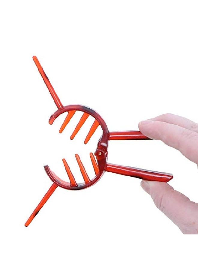 Motique Accessories Chopsticks For Hair Jaw Clip Clincher Set Of 2 (Tortoise)  - Image 4