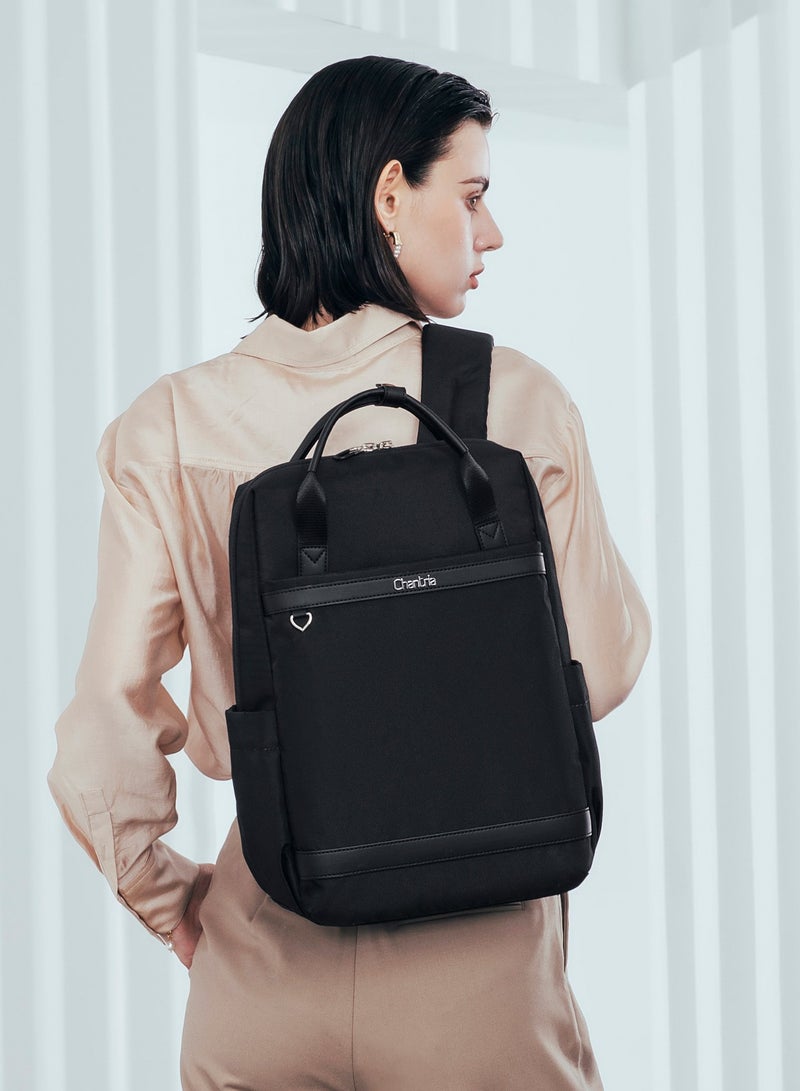شانتريا CB00639 شنطة لاب توب بزنس مقاومه للماء مناسبه للاناث ذات مساحه تخزينية كبيره جوده عاليه بميداليه من شانتريا - اسود - Image 4