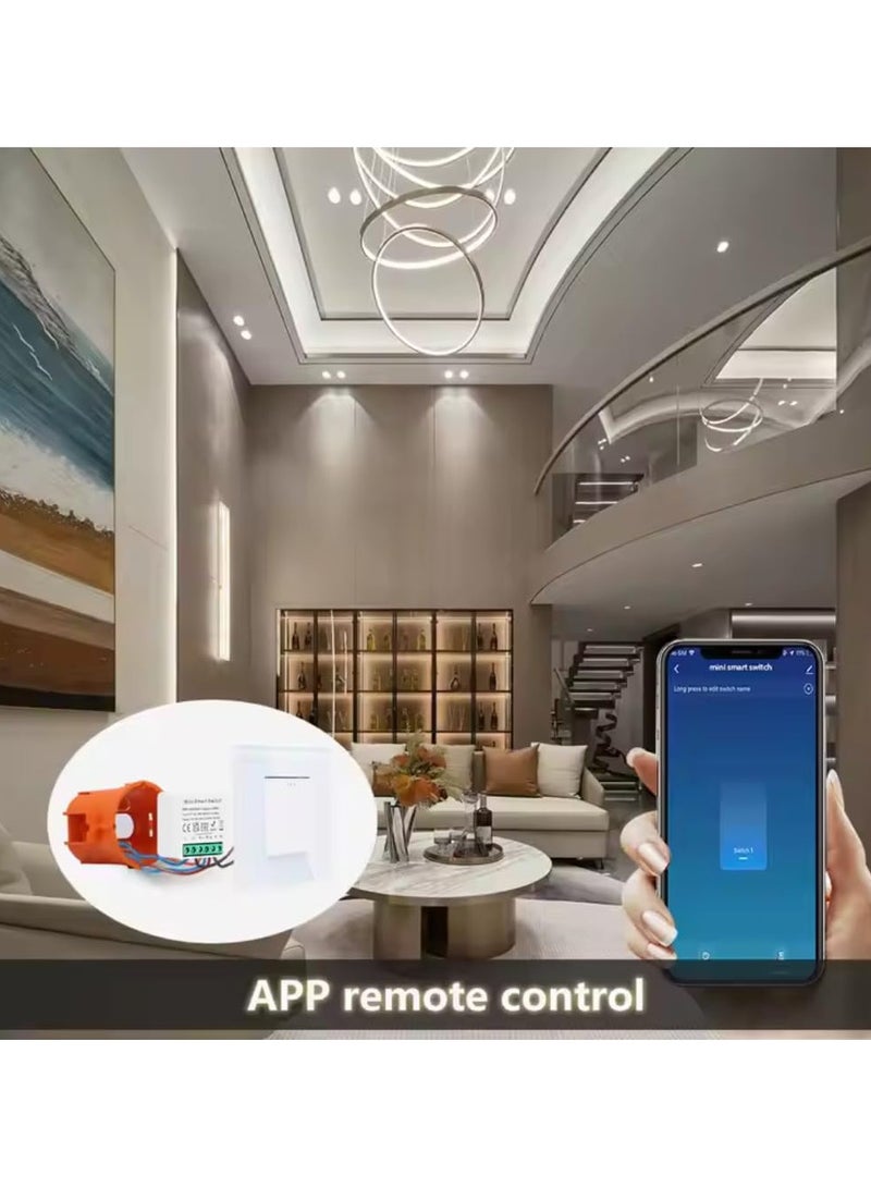 لوميف وحدة تبديل إضاءة ذكية واي فاي من تويا، قاطع تيار يدوي 100-240 فولت، يدعم التحكم ثنائي الاتجاه عن بعد عبر التطبيق، يعمل مع أليكسا وجوجل هوم – مفتاح إضاءة 2جانج- مزدوج 2*5 أمبير - Image 5