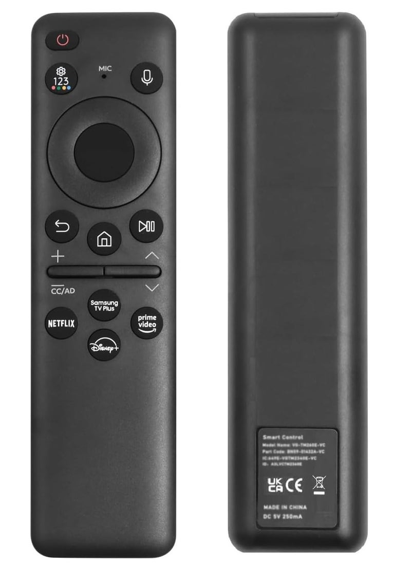 TM2360E Rechargeable Voice Remote Control for 2023 Samsung Neo QLED 8K Smart TVs (BN59-01432A)