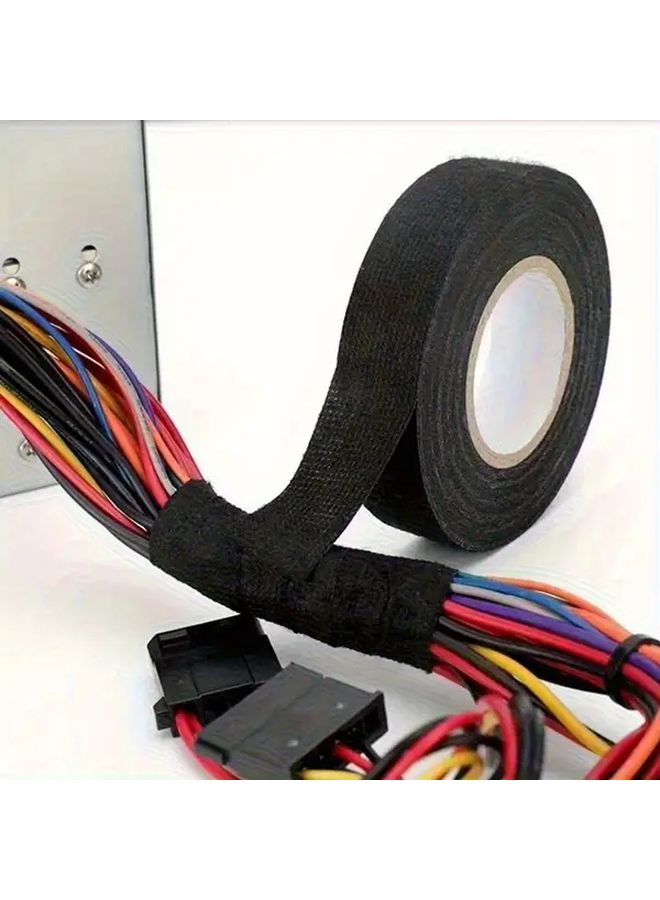 9mm Black High Temperature Resistant Electrical Tape Strong Adhesive for Car Wiring - Image 3
