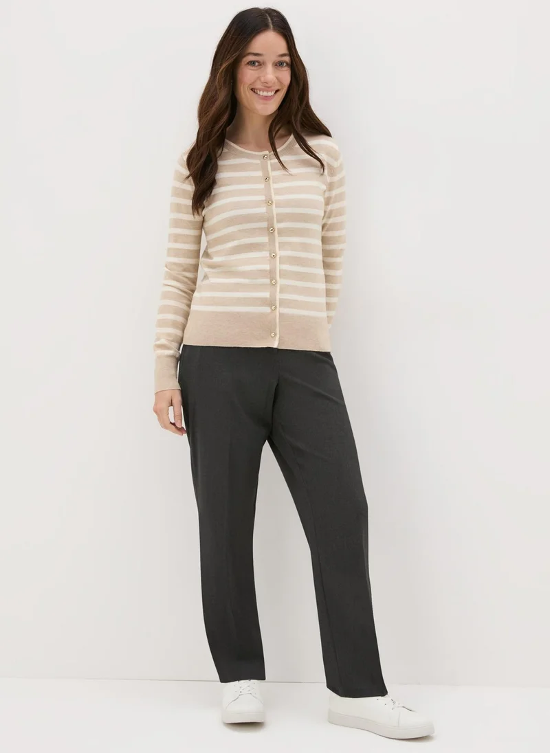 ماتلان Et Vous Grey Straight Leg Trousers