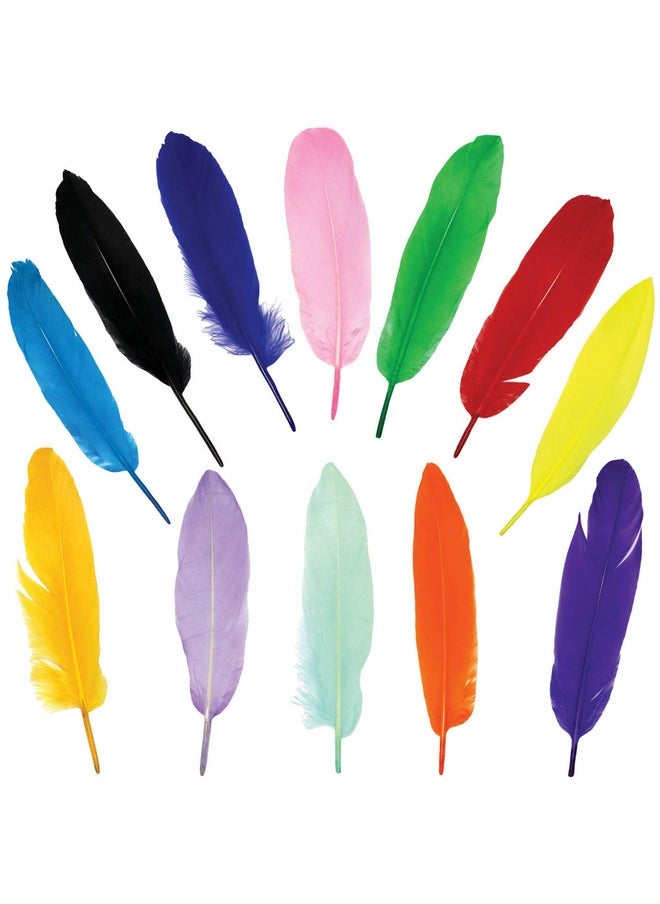 Millennial Essentials 120Pcs Colorful Goose Feathers For Diy Crafts Jewelry Making Wedding Home Or Party Decorations 12 Colors (68 Inches)  - Image 4