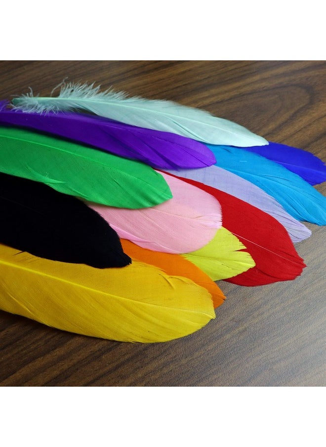 Millennial Essentials 120Pcs Colorful Goose Feathers For Diy Crafts Jewelry Making Wedding Home Or Party Decorations 12 Colors (68 Inches)  - Image 5