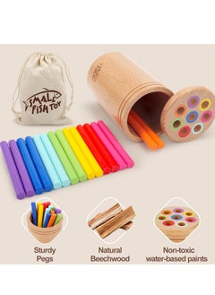 spa luxetique Montessori Toys for 1-3 Year Old: Wooden Learning Color Sorting Toys for Toddlers Age 1 2 3, Fine Motor Developmental Infants Sensory Matching Games, Busy Board 18 month old Baby Boys Girls Gifts  - Image 3