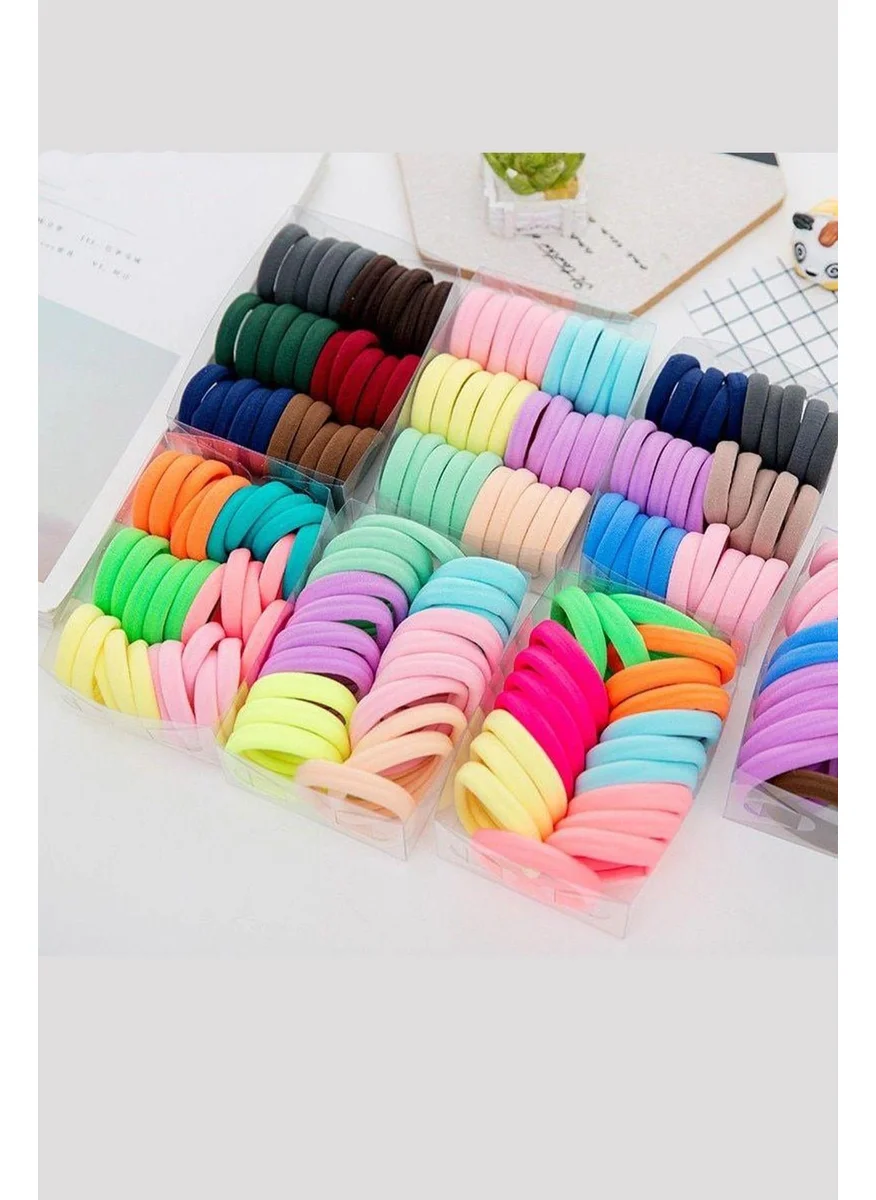 باهلس 50's Women's Colorful Hair Rubber Buckle Set