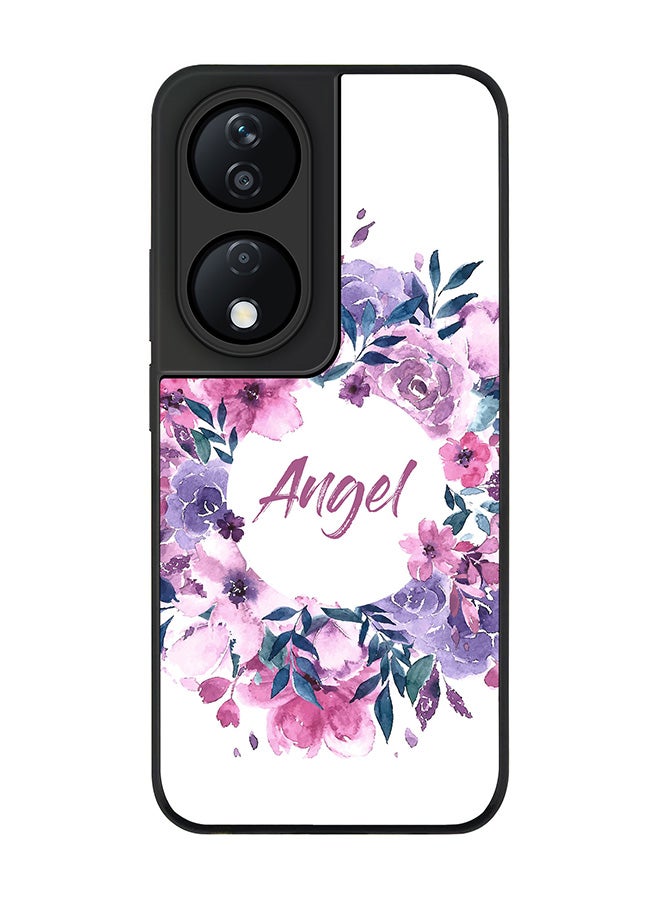 Stylizedd Rugged Black Edge Case for Honor X7b, Slim fit Soft Case Flexible Rubber Edges Anti Drop TPU Gel Thin Cover -  Angel - Image 1